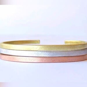 Hammered Hand-Made Metal Cuff Bracelets | NWT